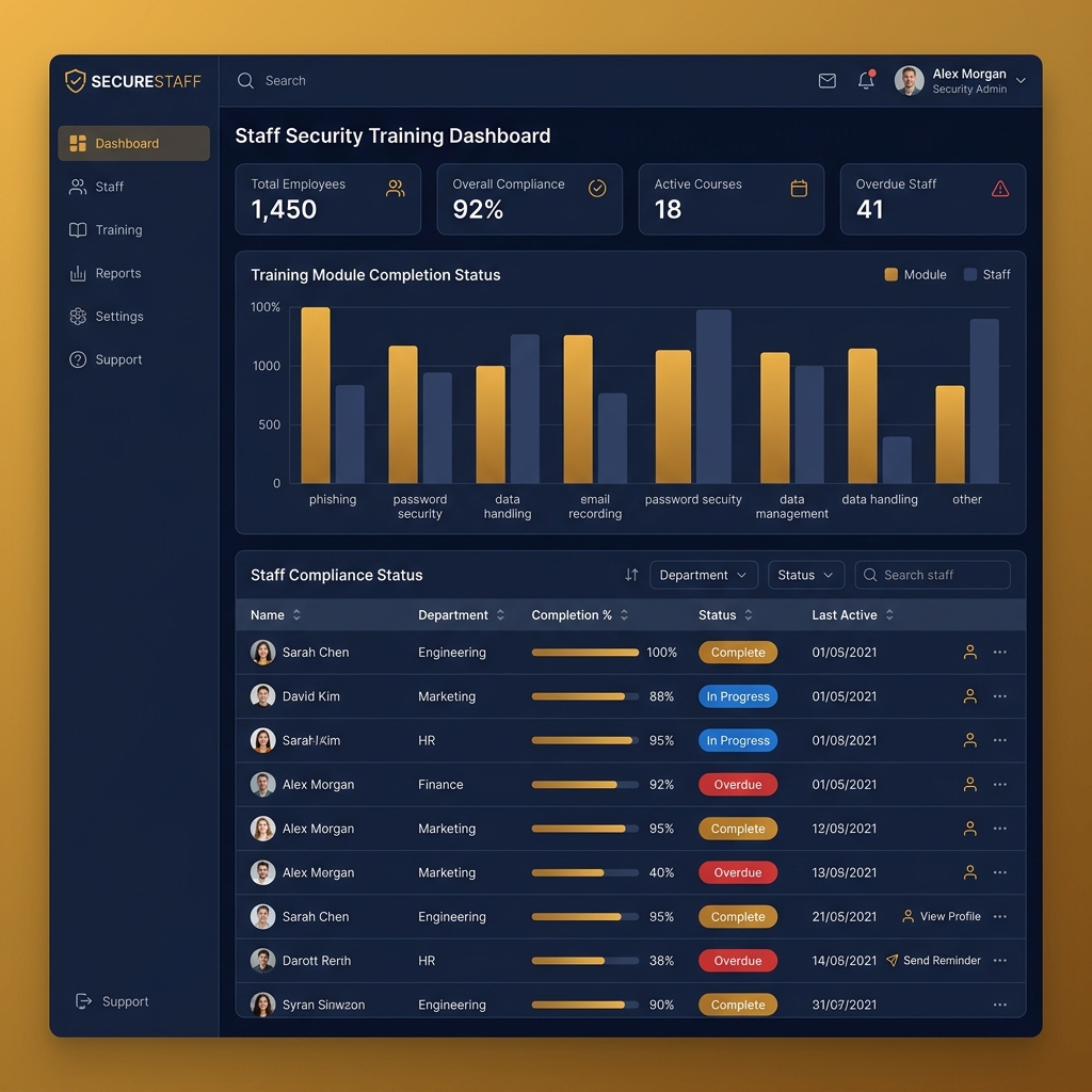 Staff Security Training Dashboard
